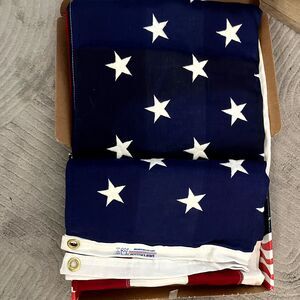 Vintage Annin Defiance 50 Star American Flag 4x6 Cotton Bunting USA Made 1989